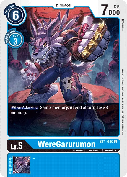 WereGarurumon &mdash; Digimon Card Game card