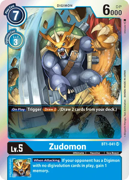 Zudomon &mdash; Digimon Card Game card