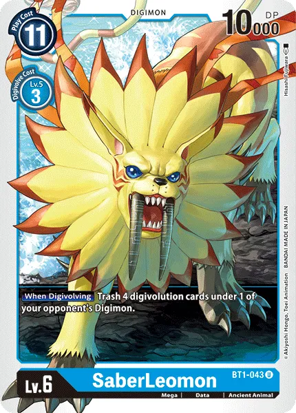 SaberLeomon &mdash; Digimon Card Game card