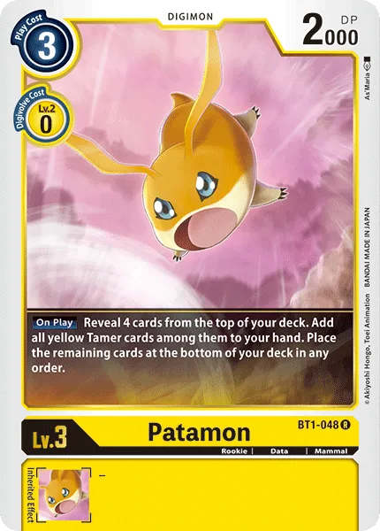 Patamon &mdash; Digimon Card Game card
