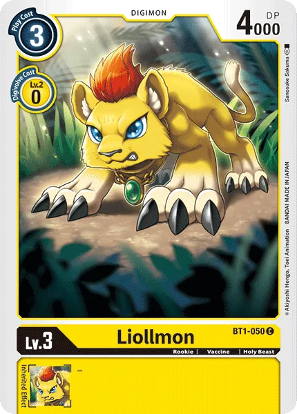 Liollmon &mdash; Digimon Card Game card