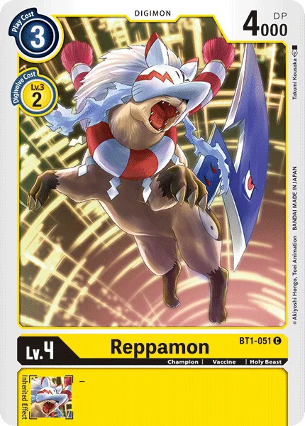 Reppamon &mdash; Digimon Card Game card