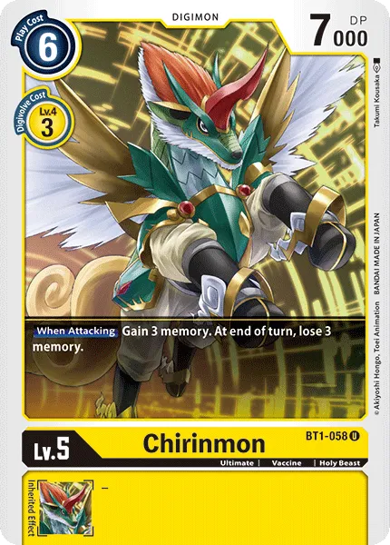 Chirinmon &mdash; Digimon Card Game card
