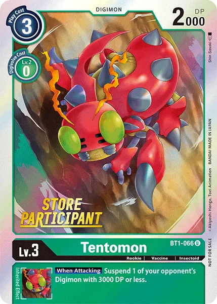 Tentomon &mdash; Digimon Card Game card