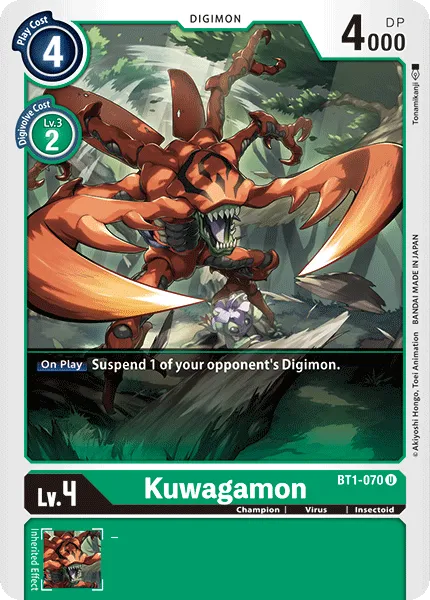 Kuwagamon &mdash; Digimon Card Game card