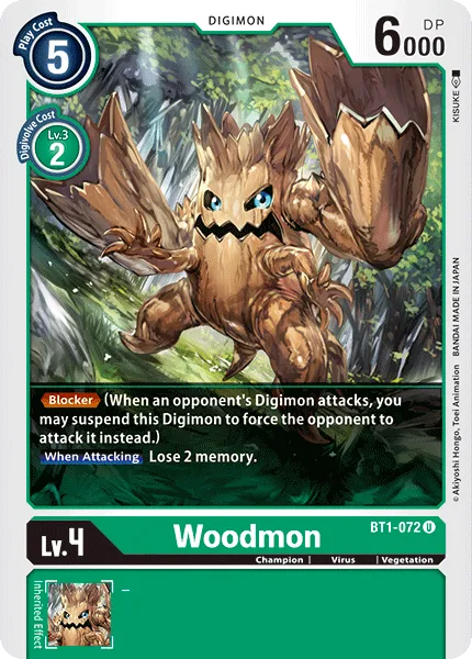 Woodmon &mdash; Digimon Card Game card