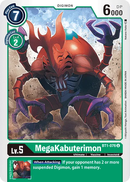 MegaKabuterimon &mdash; Digimon Card Game card