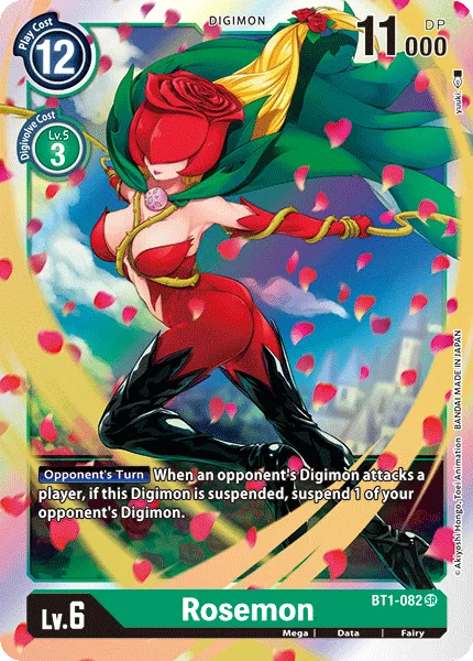 Rosemon &mdash; Digimon Card Game card