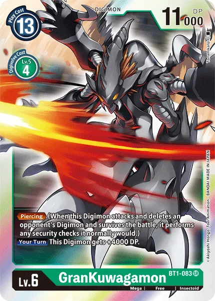 GranKuwagamon &mdash; Digimon Card Game card