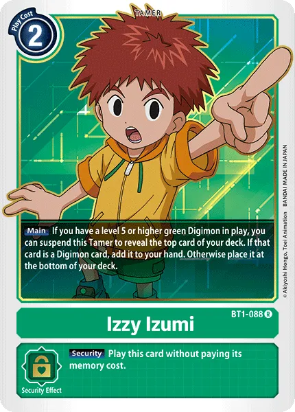 Izzy Izumi &mdash; Digimon Card Game card