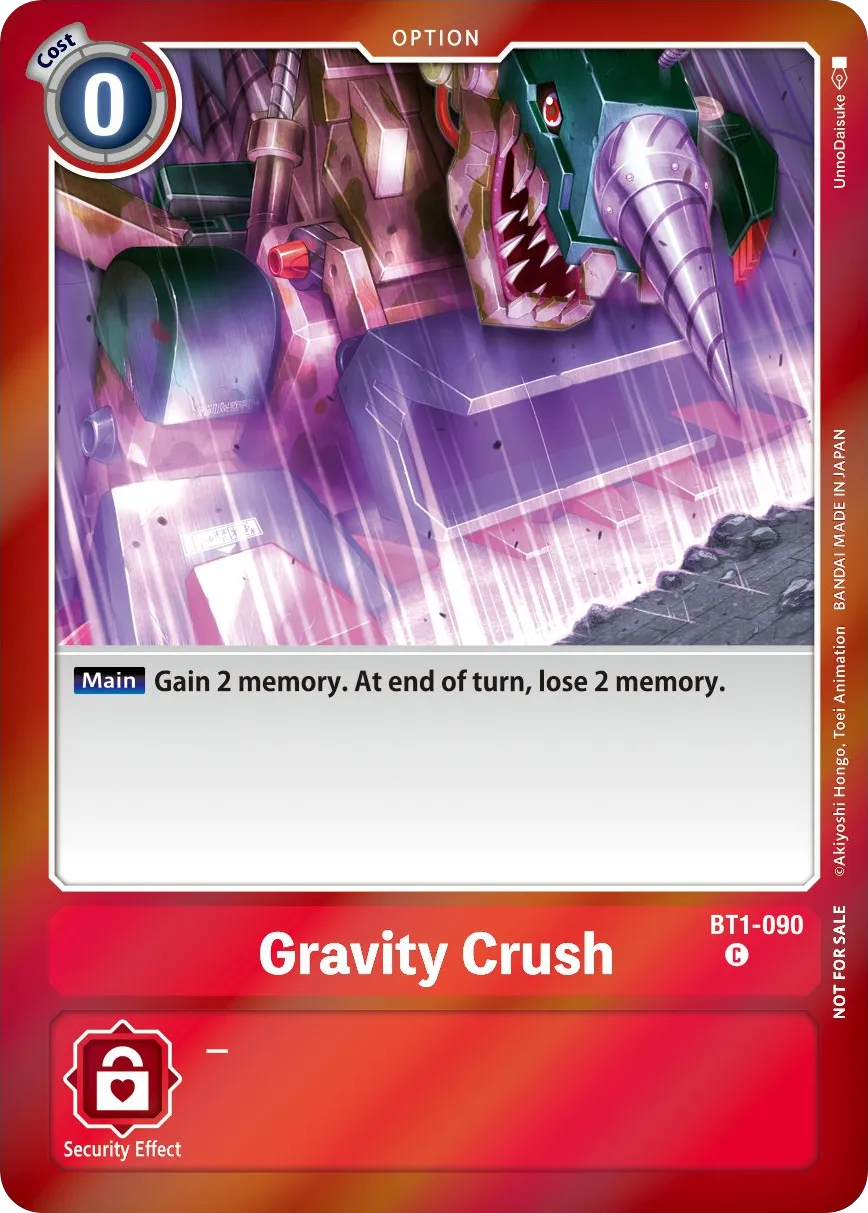Gravity Crush &mdash; Digimon Card Game card
