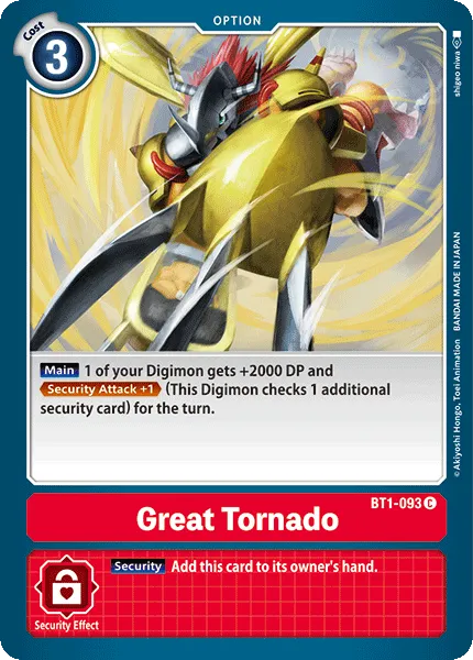 Great Tornado &mdash; Digimon Card Game card