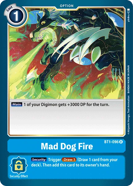 Mad Dog Fire &mdash; Digimon Card Game card