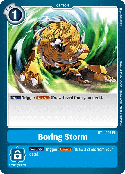 Boring Storm &mdash; Digimon Card Game card