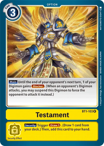 Testament &mdash; Digimon Card Game card