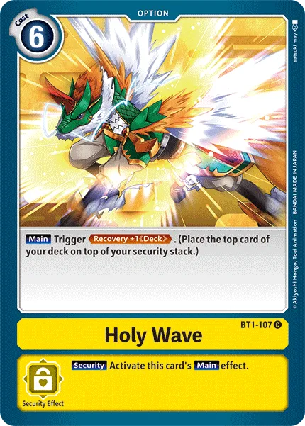 Holy Wave &mdash; Digimon Card Game card