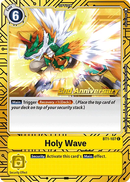 Holy Wave &mdash; Digimon Card Game card