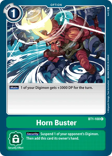 Horn Buster &mdash; Digimon Card Game card