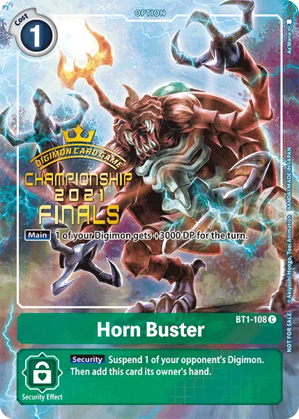 Horn Buster &mdash; Digimon Card Game card
