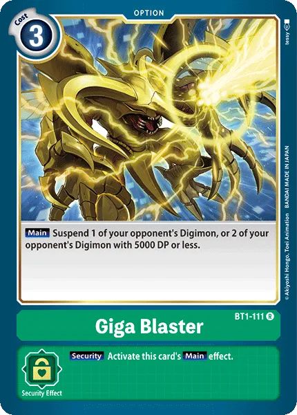 Giga Blaster &mdash; Digimon Card Game card