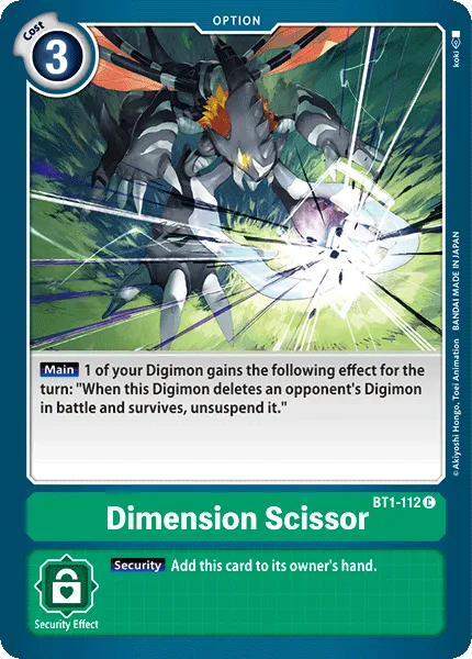 Dimension Scissor &mdash; Digimon Card Game card