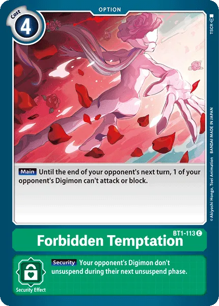 Forbidden Temptation &mdash; Digimon Card Game card
