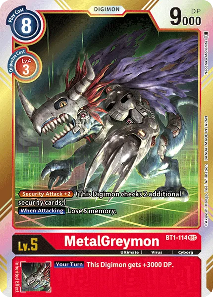 MetalGreymon &mdash; Digimon Card Game card