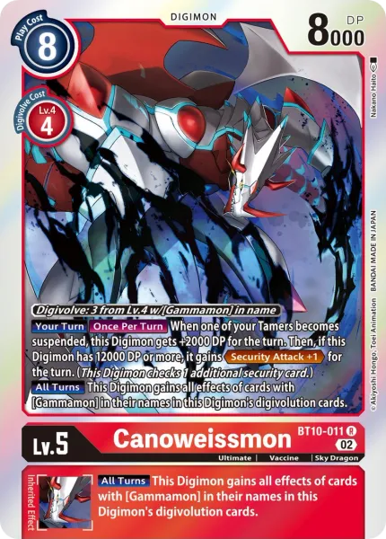 Canoweissmon &mdash; Digimon Card Game card