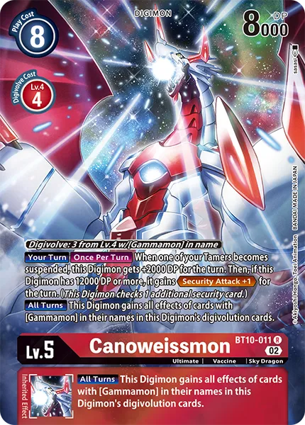 Canoweissmon &mdash; Digimon Card Game card