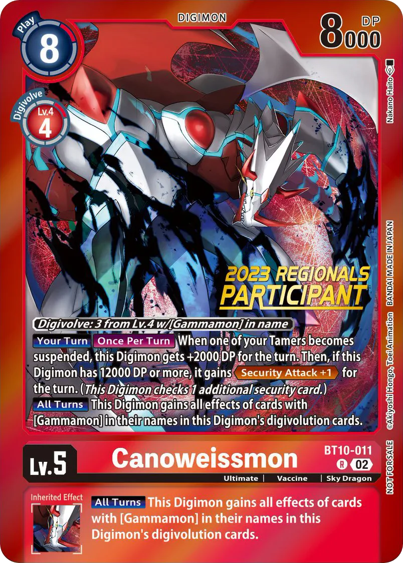 Canoweissmon &mdash; Digimon Card Game card
