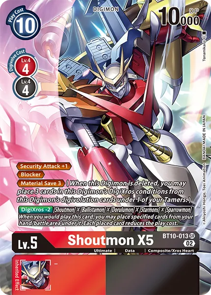 Shoutmon X5 &mdash; Digimon Card Game card