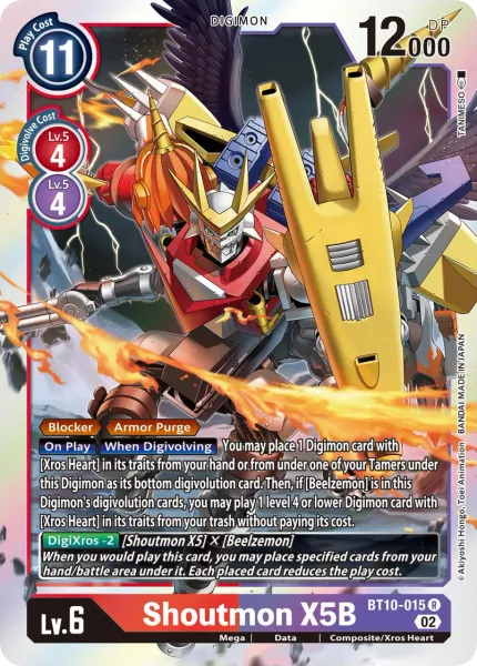 Shoutmon X5B &mdash; Digimon Card Game card