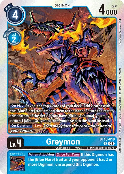 Greymon &mdash; Digimon Card Game card