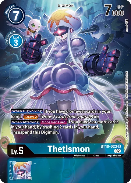 Thetismon &mdash; Digimon Card Game card
