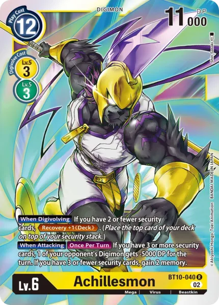 Achillesmon &mdash; Digimon Card Game card