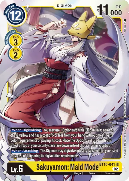 Sakuyamon: Maid Mode &mdash; Digimon Card Game card