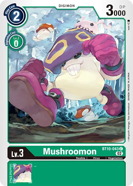 Mushroomon &mdash; Digimon Card Game card