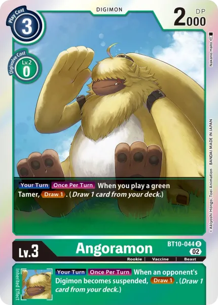 Angoramon &mdash; Digimon Card Game card