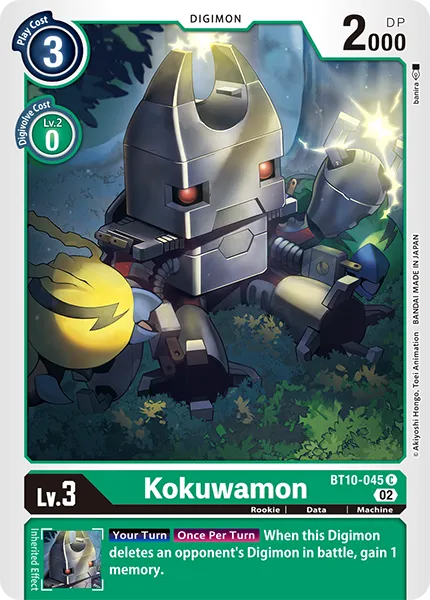 Kokuwamon &mdash; Digimon Card Game card