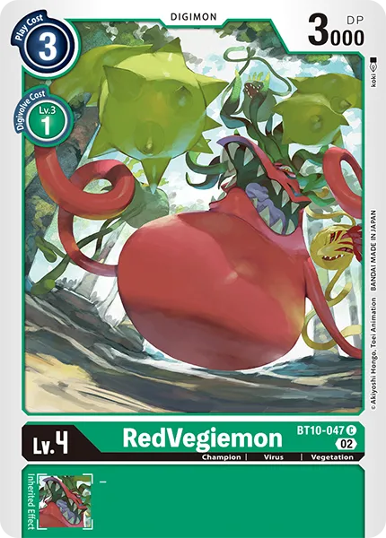 RedVegiemon &mdash; Digimon Card Game card