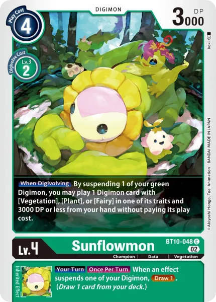 Sunflowmon &mdash; Digimon Card Game card
