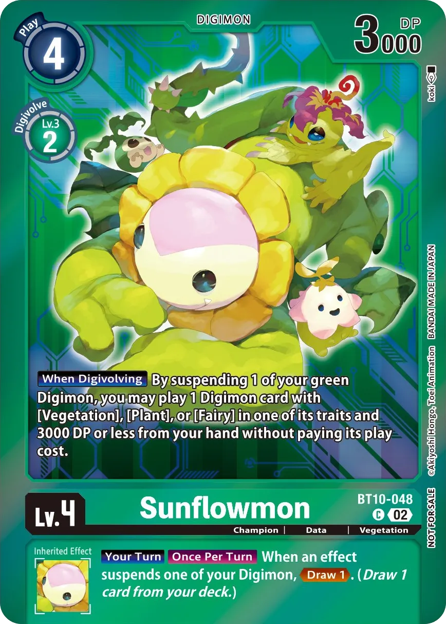 Sunflowmon &mdash; Digimon Card Game card