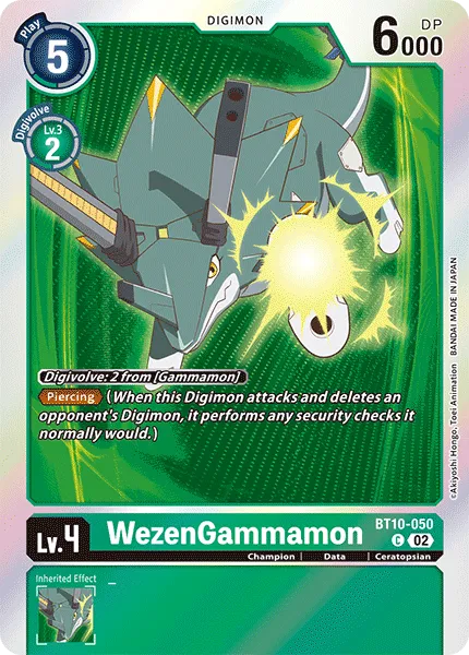 WezenGammamon &mdash; Digimon Card Game card