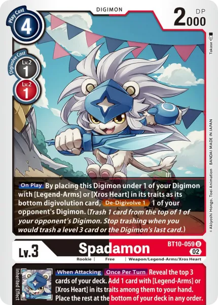 Spadamon &mdash; Digimon Card Game card
