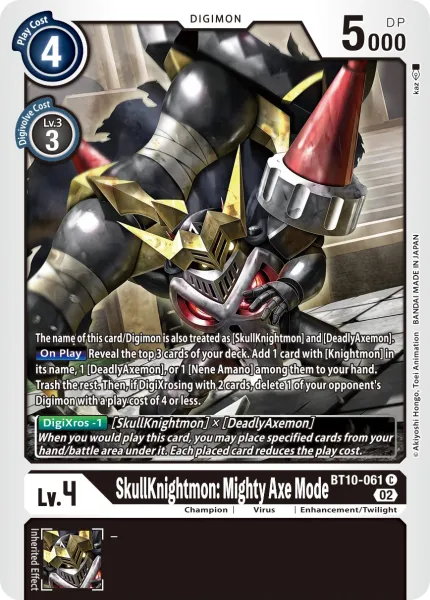 SkullKnightmon: Mighty Axe Mode &mdash; Digimon Card Game card