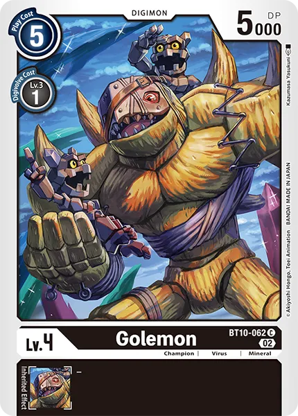 Golemon &mdash; Digimon Card Game card
