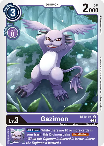 Gazimon &mdash; Digimon Card Game card