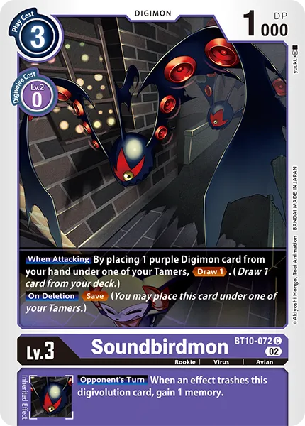 Soundbirdmon &mdash; Digimon Card Game card