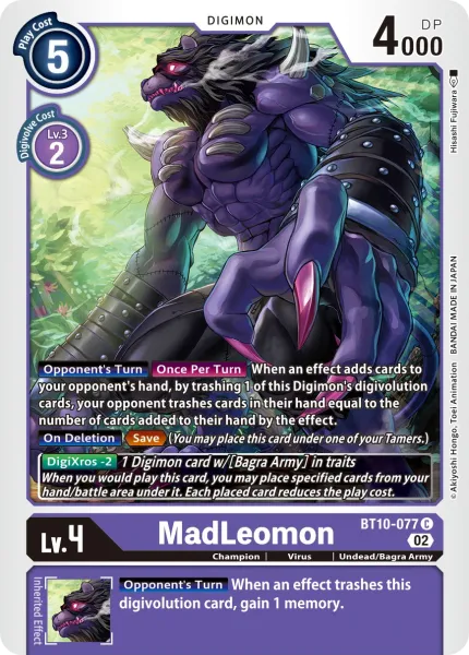 MadLeomon &mdash; Digimon Card Game card