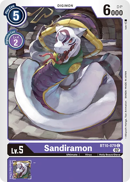Sandiramon &mdash; Digimon Card Game card